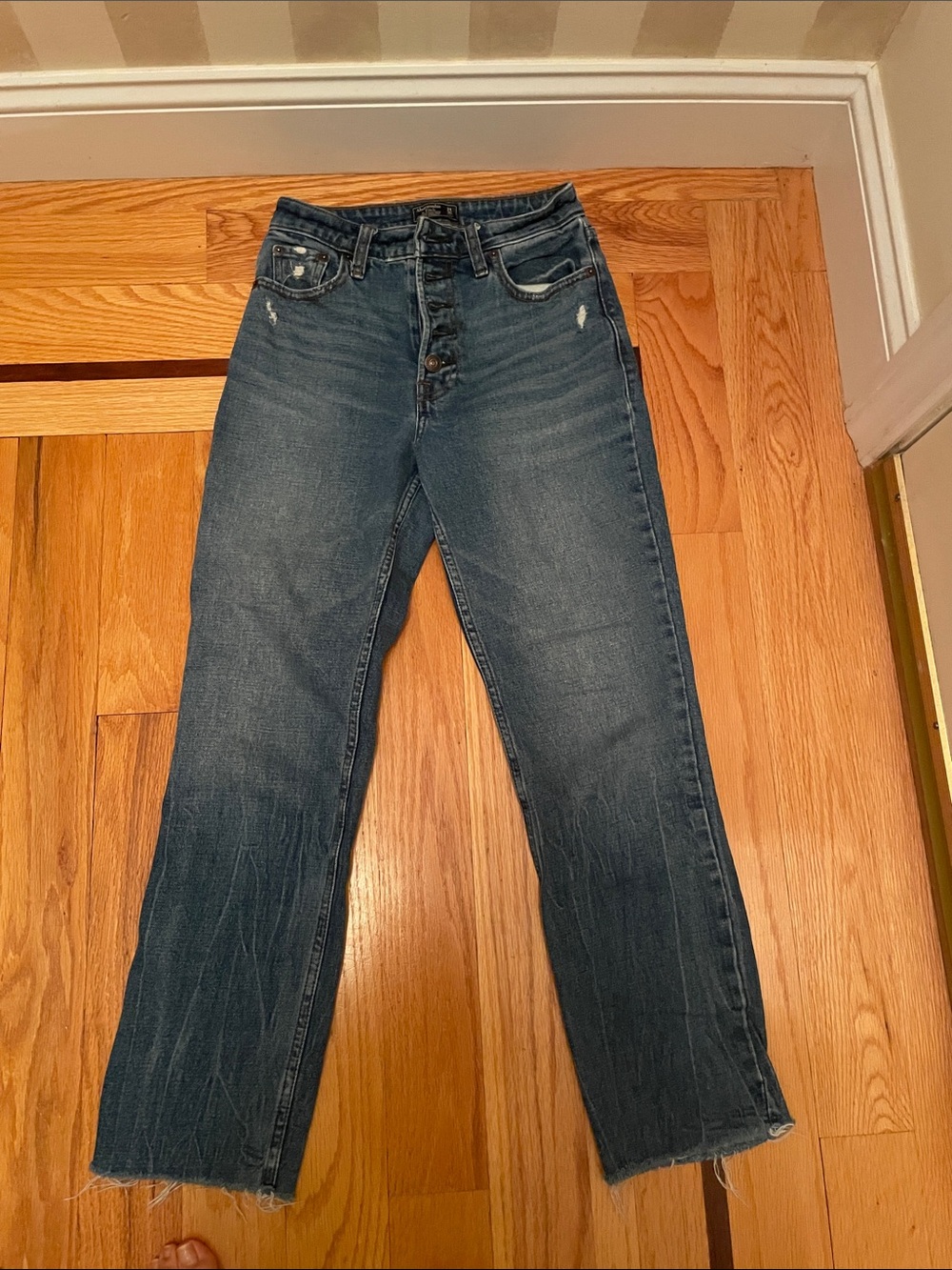 Abercrombie & Fitch Dark Blue High-Rise Women's Jeans
